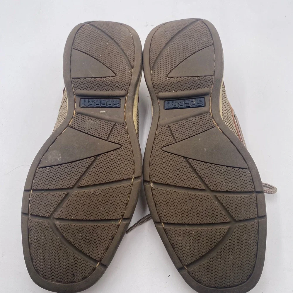 Sperry Top-Sider Billfish Boat Shoes Mens 10.5 M Tan Brown Leather Mesh Nautical